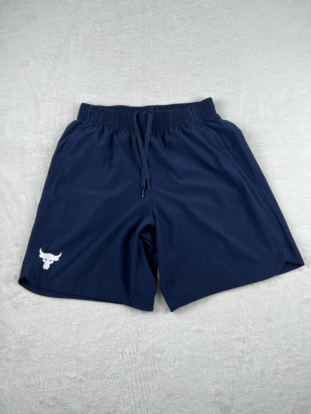 Under Armour Project Rock Woven Shorts Navy Size M Athletic Gym